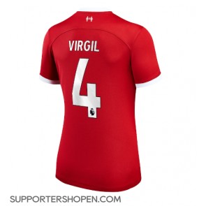 Liverpool Virgil van Dijk #4 Hemma Matchtröja Dam 2023-24 Kortärmad